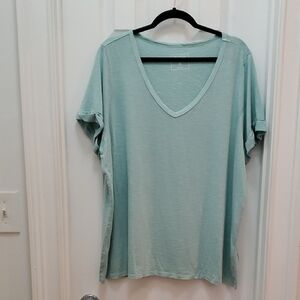 Candace Cameron Bure Green Relaxed Short Sleeve T-Shirt